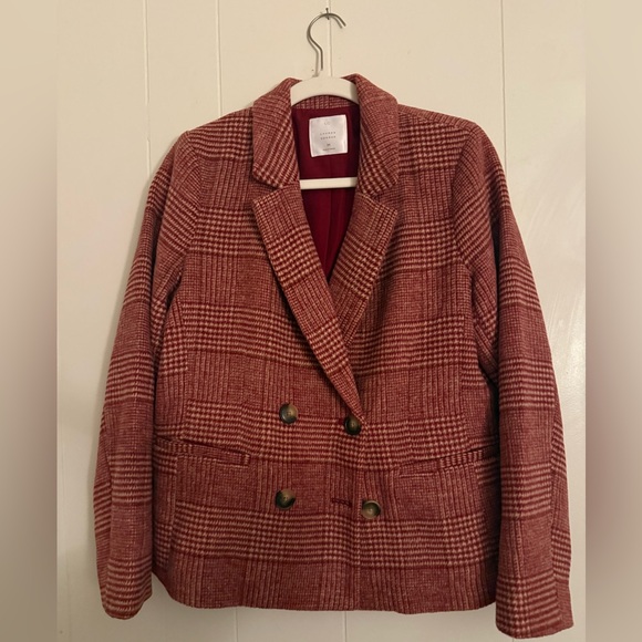 Jackets & Blazers - Lauren Conrad Plaid Double-Breasted Women's Jacket